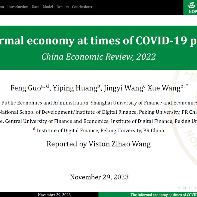 Paper sharing | The informal economy at times of COVID-19 pandemic